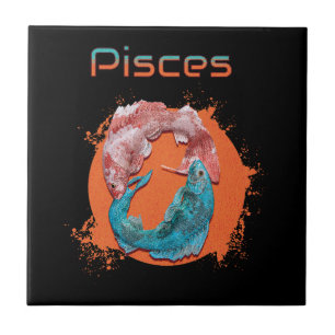 Azulejo Piscis Pez Zodíaco Horóscopo Signo de Astrología d