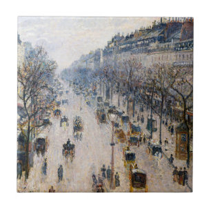 Azulejo Pissarro - Boulevard Montmartre, Mañana de Inviern