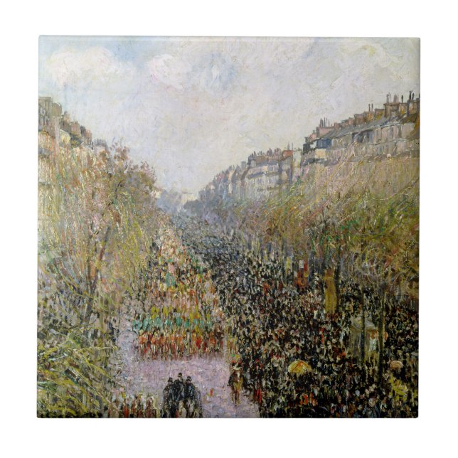 Azulejo Pissarro - Boulevard Montmartre, Mardi Gras (Frente)