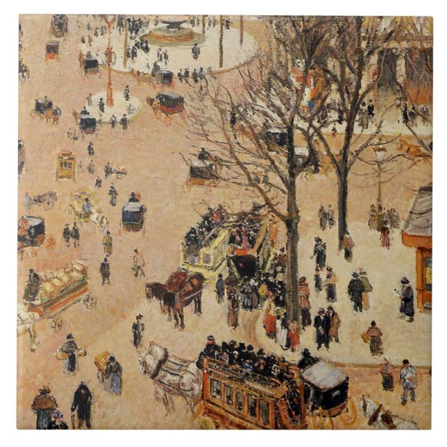 Azulejo Pissarro - Place du Theater, Francais (Frente)