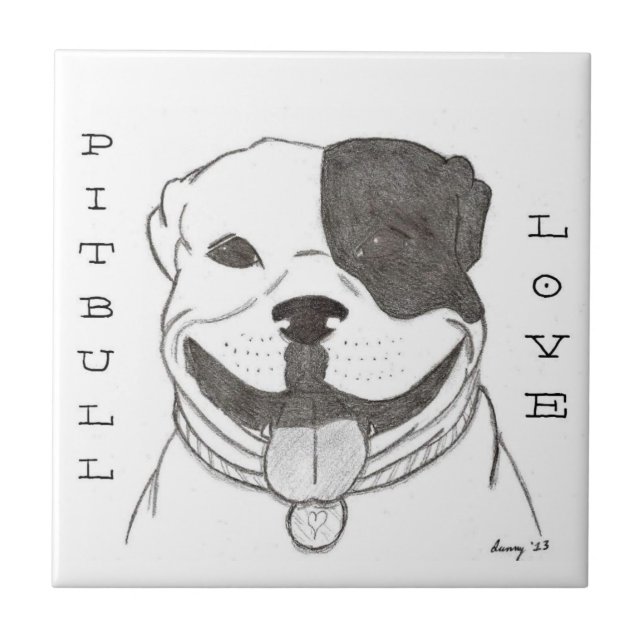 Azulejo Pitbull Love Tile (Frente)