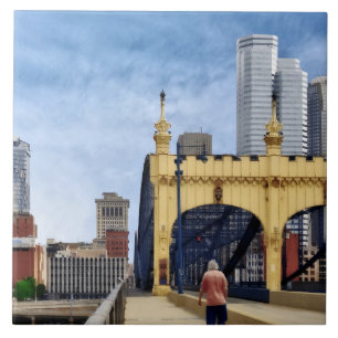 Azulejo Pittsburgh - Cruzando el puente Smithfield Street