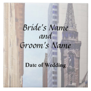 Azulejo Pittsburgh PA Calle Smithfield Cerca de la Iglesia