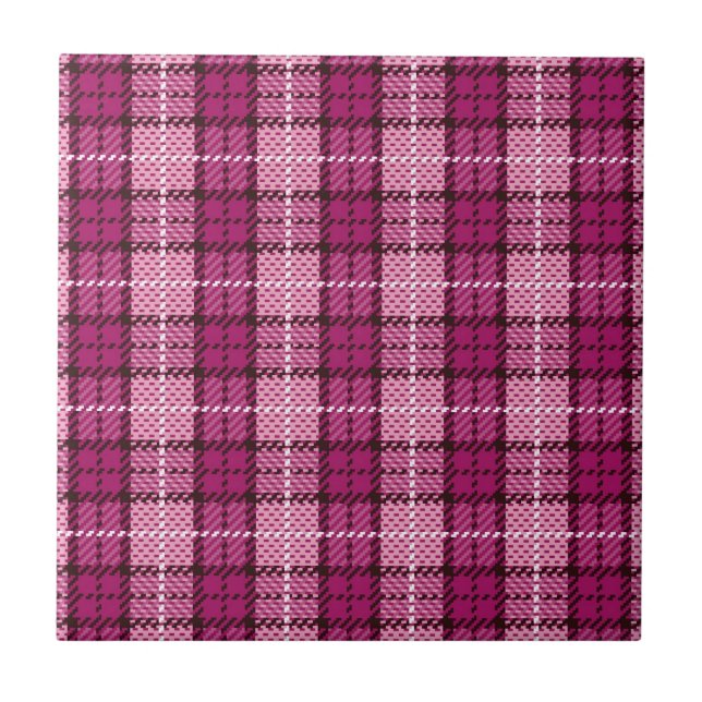 Azulejo Pixel Plaid_Magenta-Black (Frente)