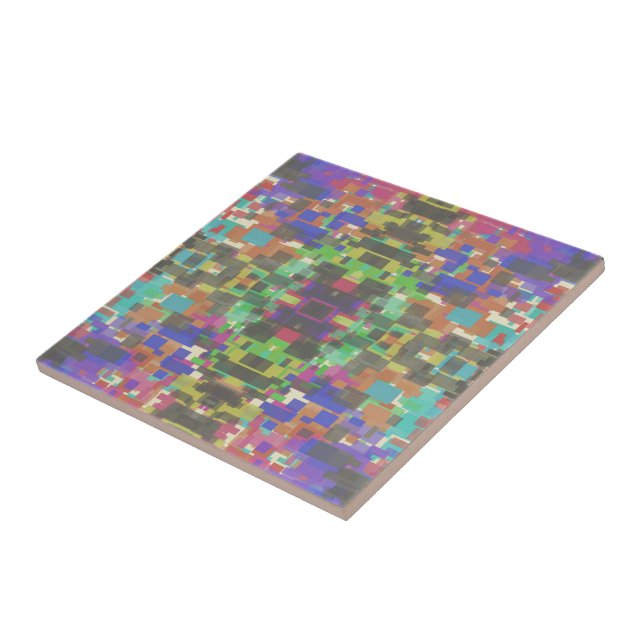Azulejo Pixelated Patterned Beyond Colors Of The Rainbow (Lado)