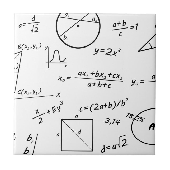 Azulejo Pizarra blanca de matemáticas inteligentes (Frente)