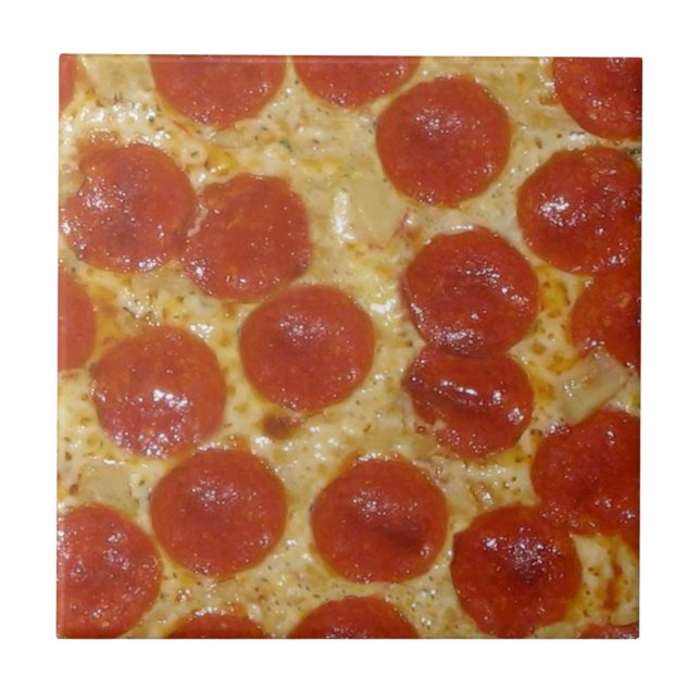 Azulejo pizza grande de pepperoni (Frente)