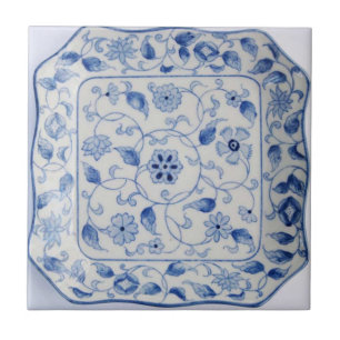 Azulejo Placa caliente de la cocina en azul y blanco