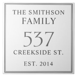 Azulejo Placa de la Casa de la Dirección establecida en bl