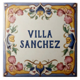 Azulejo Placa de nombre de la casa de diseño española pers