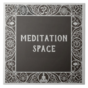 Azulejo Placa de nombre de sala de meditación de estudio d