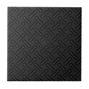 Azulejo Placa del diamante negro modelada
