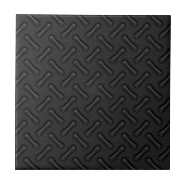 Azulejo Placa del diamante negro modelada (Frente)