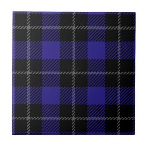 Azulejo Placa real azul negro