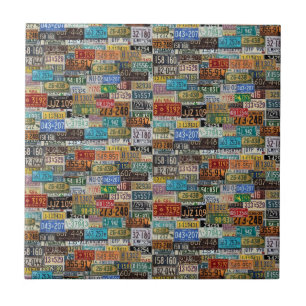 Azulejo Placas de licencia de época