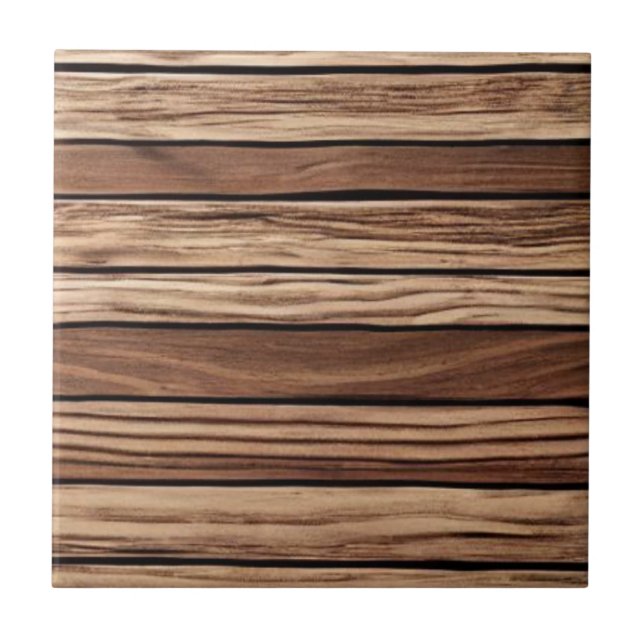 Azulejo Placas de madera en madera (Frente)