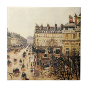 Azulejo Place du Théâtre Français, París Lluvia de Pissarr