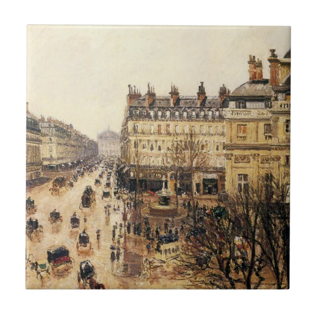 Azulejo Place du Théâtre Français, París Lluvia de Pissarr (Frente)