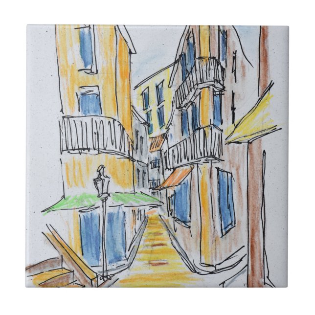 Azulejo Placette Abbe Robert Jarred| Antigua Niza, Francia (Frente)