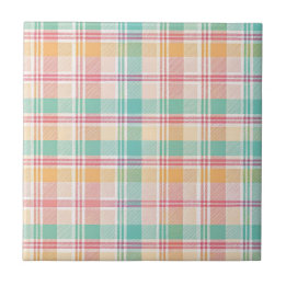 Azulejo Plaid de cuadros multicolor