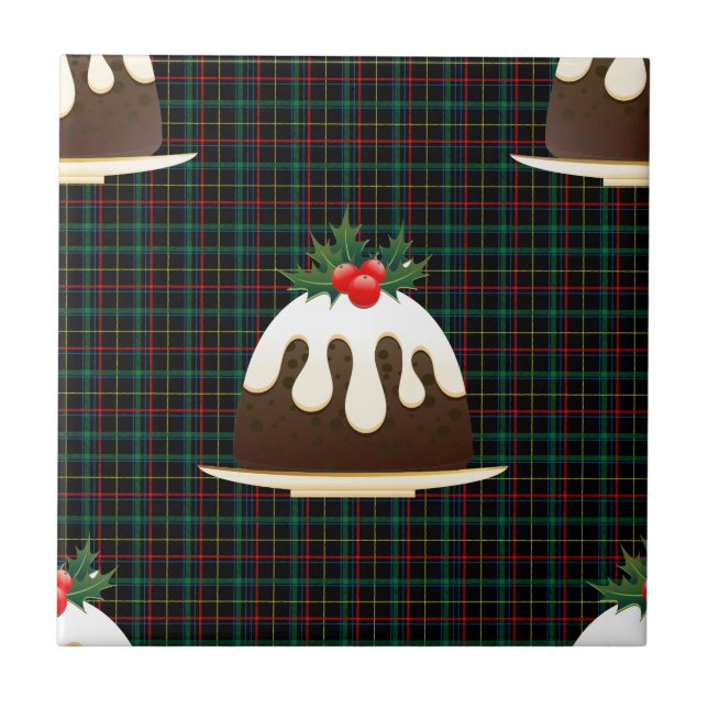 Azulejo plaid navidades puddings (Frente)