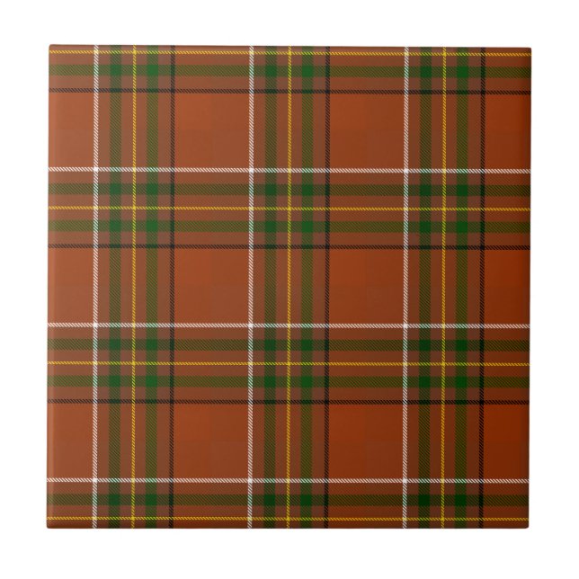Azulejo Plaid Tartán Tierra Marrón (Frente)