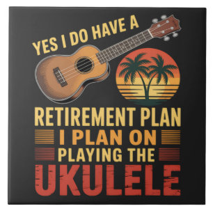 Azulejo Plan de jubilación de ukulele divertido