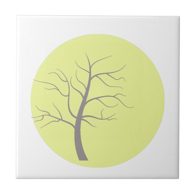 Azulejo Planeta Temático Sunny Tree Pastel Minimalismo (Frente)