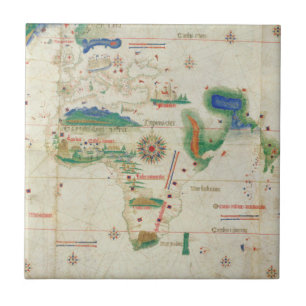 Azulejo Planisferio el   1502 de Cantino