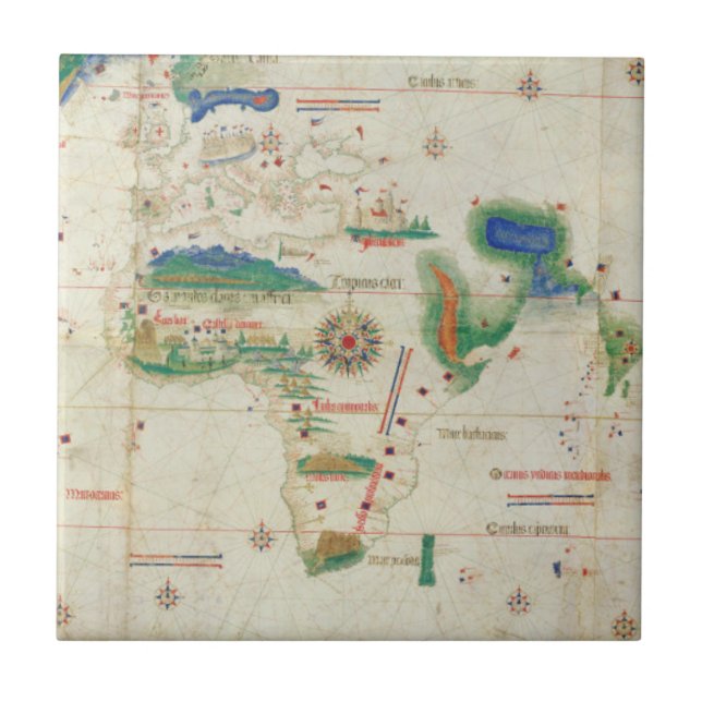 Azulejo Planisferio el | 1502 de Cantino (Frente)
