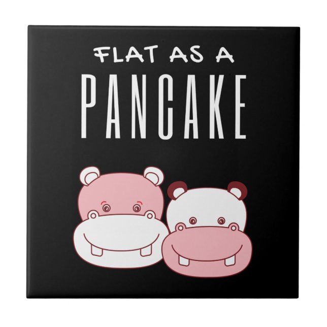 Azulejo Plano Como Pareja De Panqueques Hippo | Hippo Love (Frente)