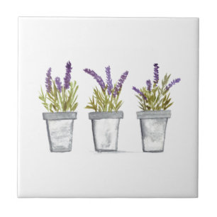Azulejo Planta de hierbas de lavanda