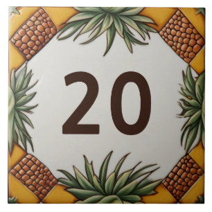Azulejo Planta de la planta del desierto de piña Número de