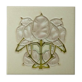 Azulejo Planta de plata Repro Jugendstil Art Noveau
