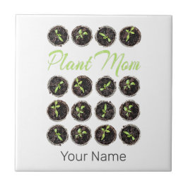 Azulejo Planta Mamá Jardín Flor Hobby Gardener o Florisco