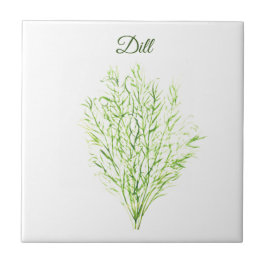 Azulejo Planta verde culinaria Dill Herb Greenery Kitchen