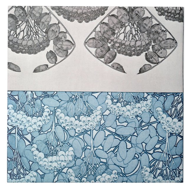 Azulejo Plantas de estilo Art Nouveau, Mucha (Frente)