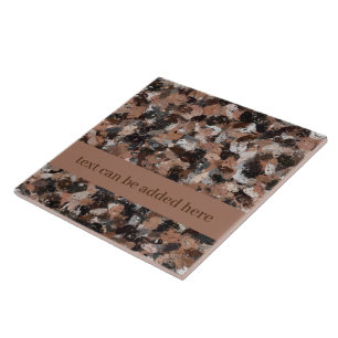 Azulejo Plantas de pintura gris, marrón y negro