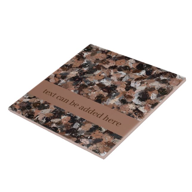 Azulejo Plantas de pintura gris, marrón y negro (Lado)