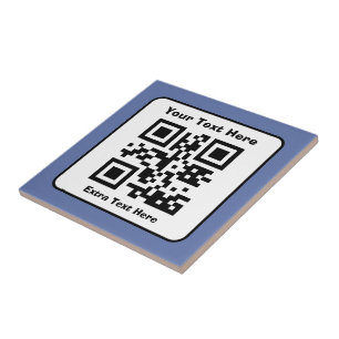 Azulejo Plantilla de código QR escaneable con texto editab