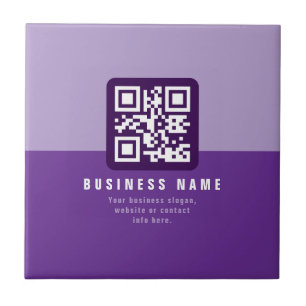 Azulejo Plantilla de código QR moderno editable Púrpuras