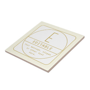 Azulejo Plantilla de diseño retro-moderno editable oro y b