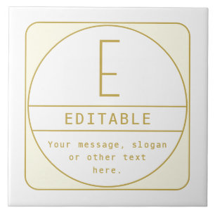 Azulejo Plantilla de diseño retro-moderno editable oro y b