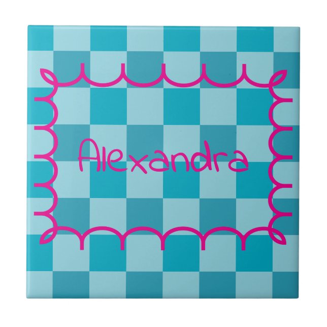 Azulejo Plantilla de nombre de moda Pegatina (Frente)