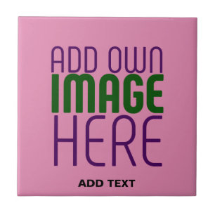 AZULEJO PLANTILLA DE TEXTO DE IMAGEN ROSA CALIENTE EDITABL