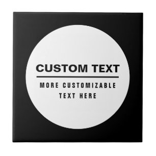 Azulejo Plantilla de texto personalizable simple y negrita