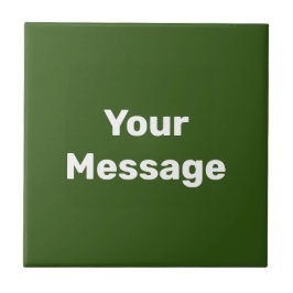 Azulejo Plantilla de texto verde y blanco simple Su mensaj