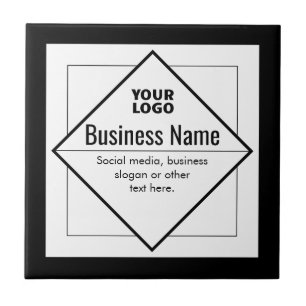 Azulejo Plantilla personalizable Agrega tu logotipo