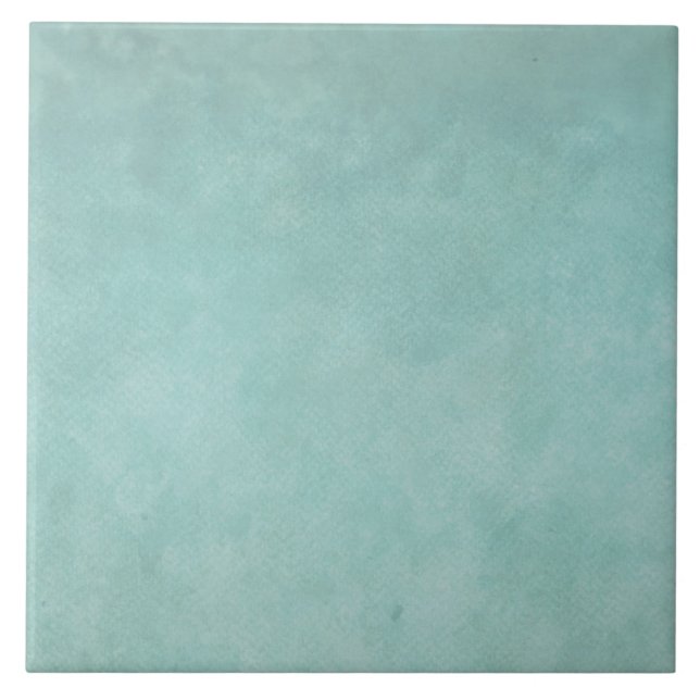 Azulejo Plantilla personalizada acuarela verde azul clara (Frente)