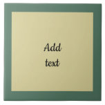 Azulejo Plantilla verde oscuro y amarillo pastel<br><div class="desc">Plantilla verde oscuro y amarillo pastel,  lista para personalizar.</div>